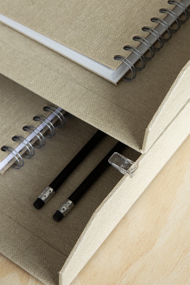 Produktbild 3 för Brevkorg Stapelbar Linen 2-pack Bigso Box of Sweden