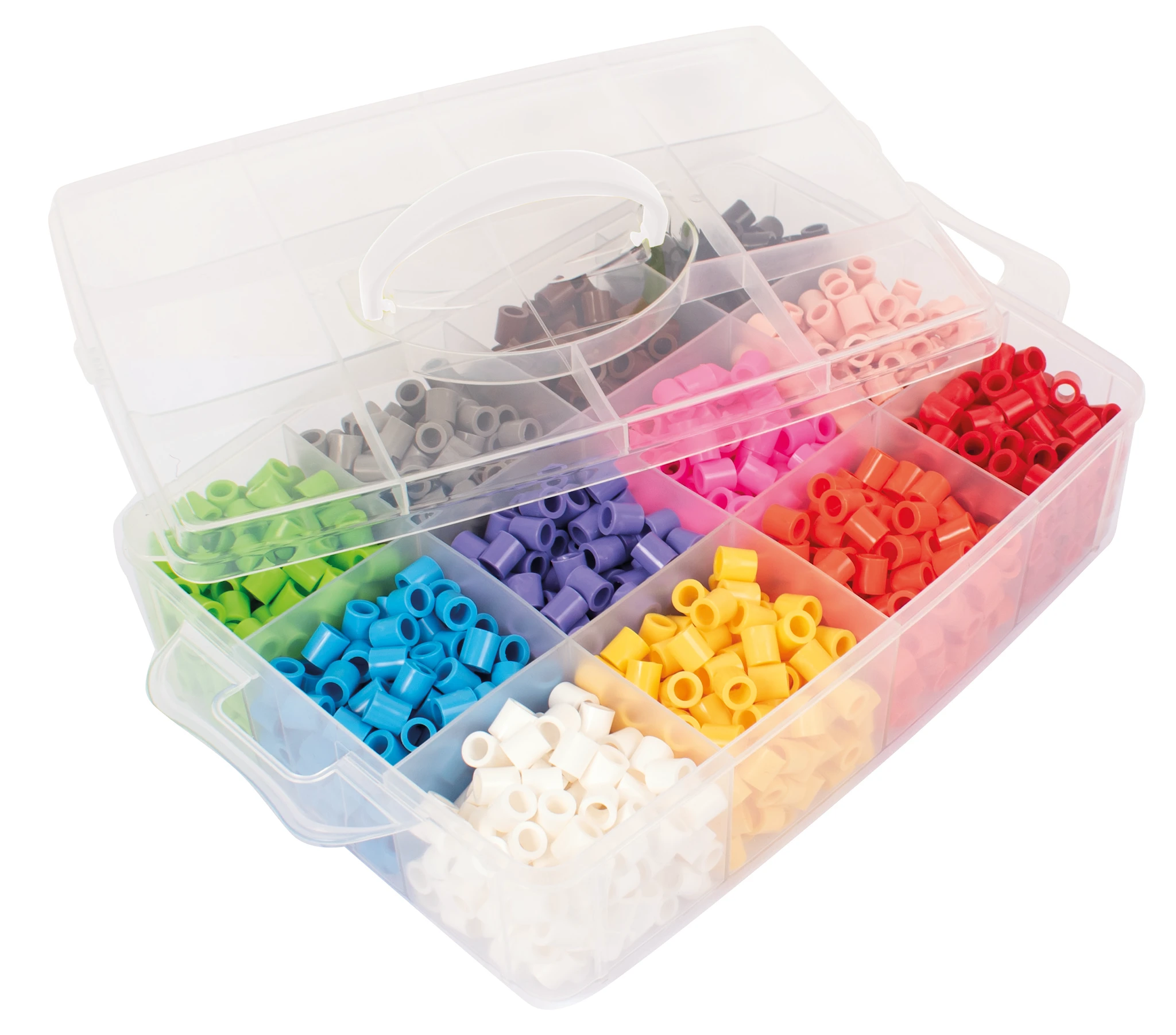 Produktbild för Rörpärlor XL I Förvaringsbox, 1800 st Pärlor Playbox