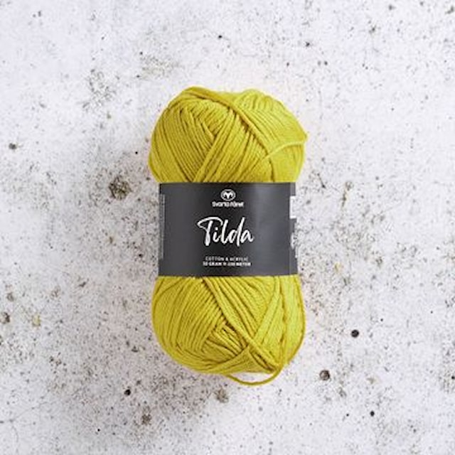 Produktbild 1 för Tilda Garn Bomullsmix 50 g Lime Crime 601 Svarta Fåret