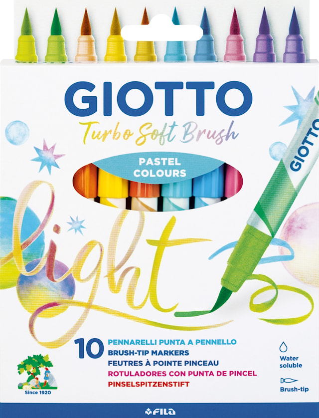 Tuotekuva 1 - Brushpen Pastellivärit 10-pack Giotto Turbo