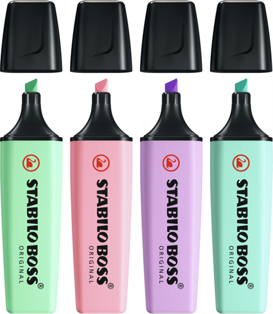 Korostuskynä STABILO BOSS Original pastellityö 4-pakkaus