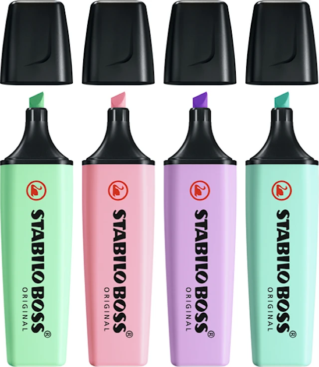 Överstrykningspenna Pastell 4-Pack STABILO BOSS