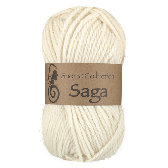 Saga Ull, Alpaca mix 50 gr Naturhvit 402, Viking Snorre