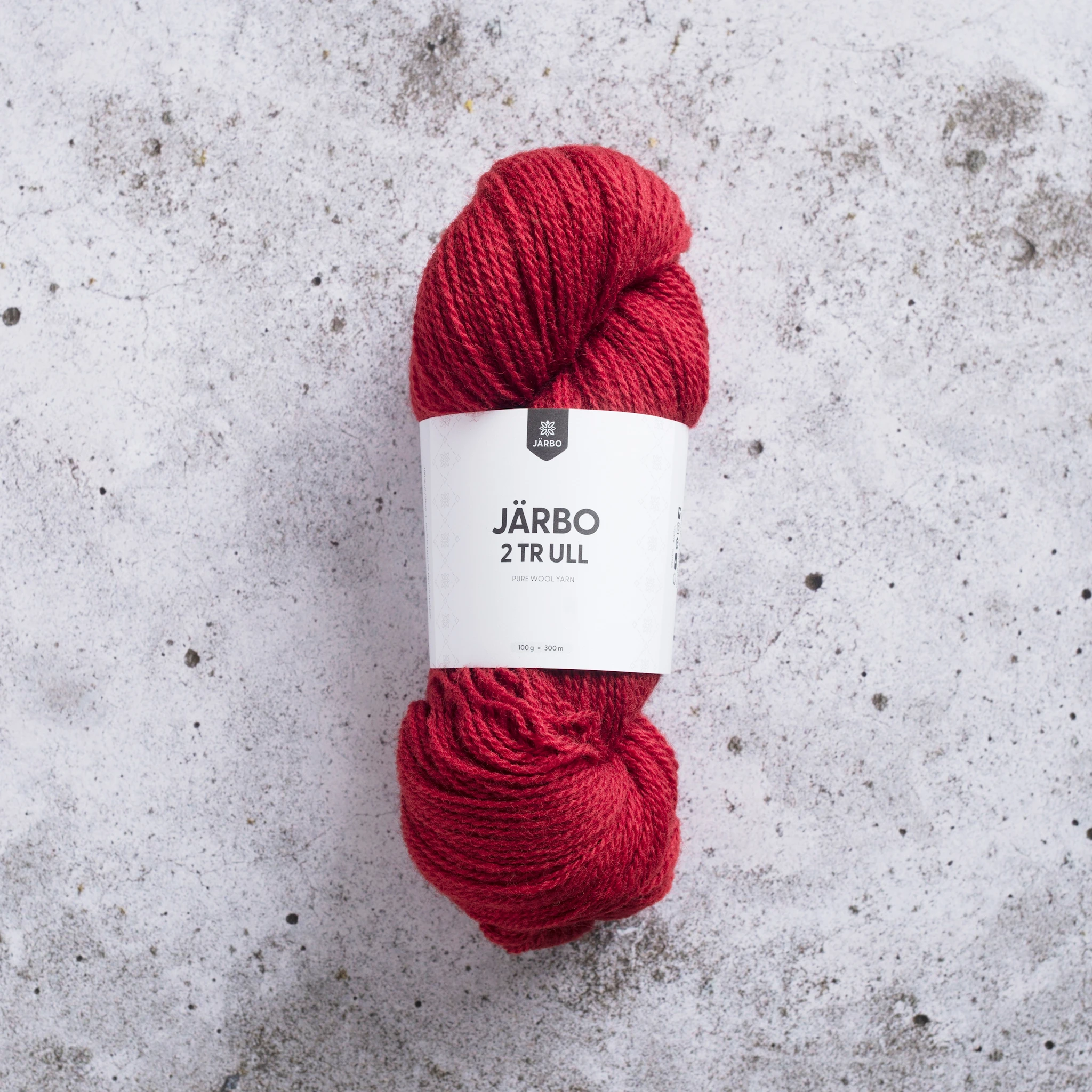 Produktbild för 2tr Ull 100 g Sheer red Järbo