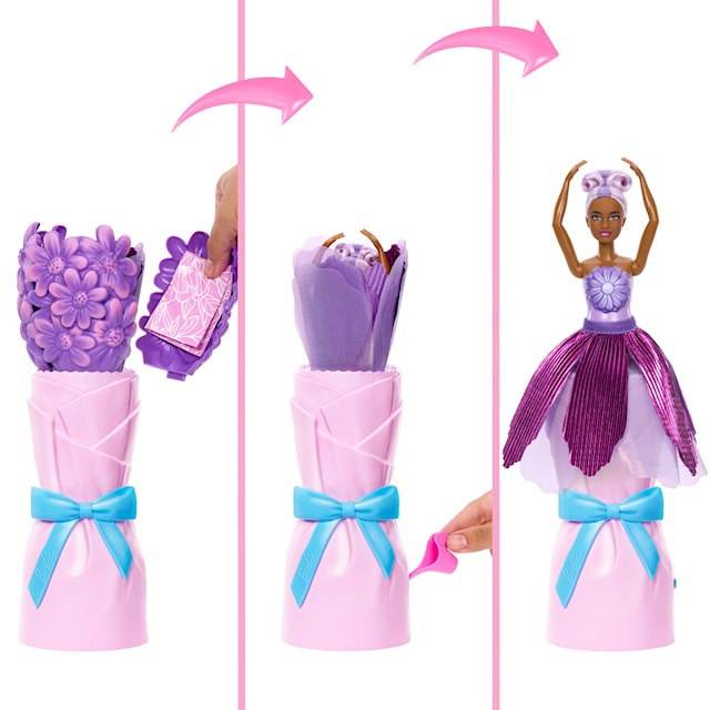 Produktbild 4 för Flower Surprise Doll Lila Barbie
