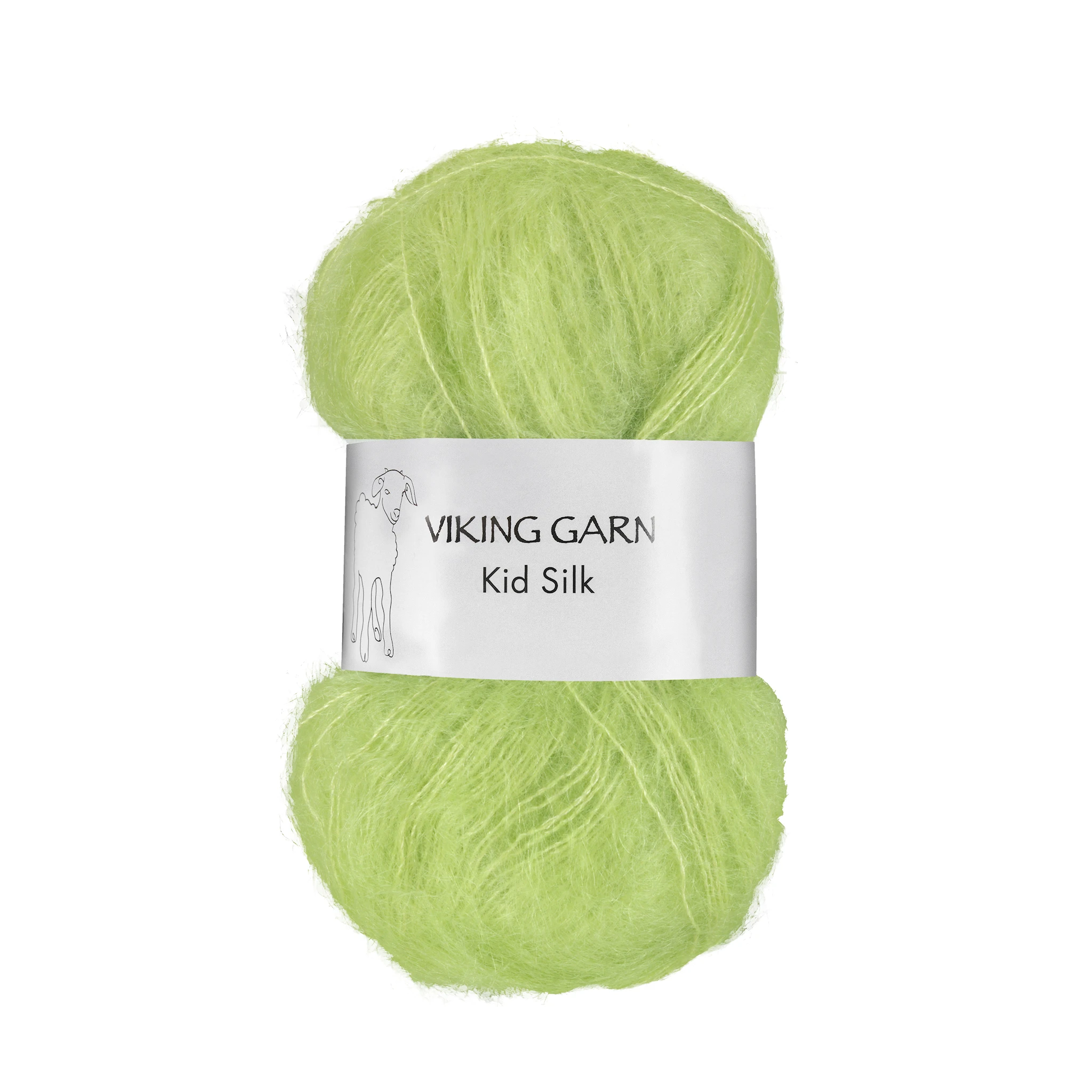Tuotekuva ille Kid/Silk 25 g Lime 331 Viking Garn