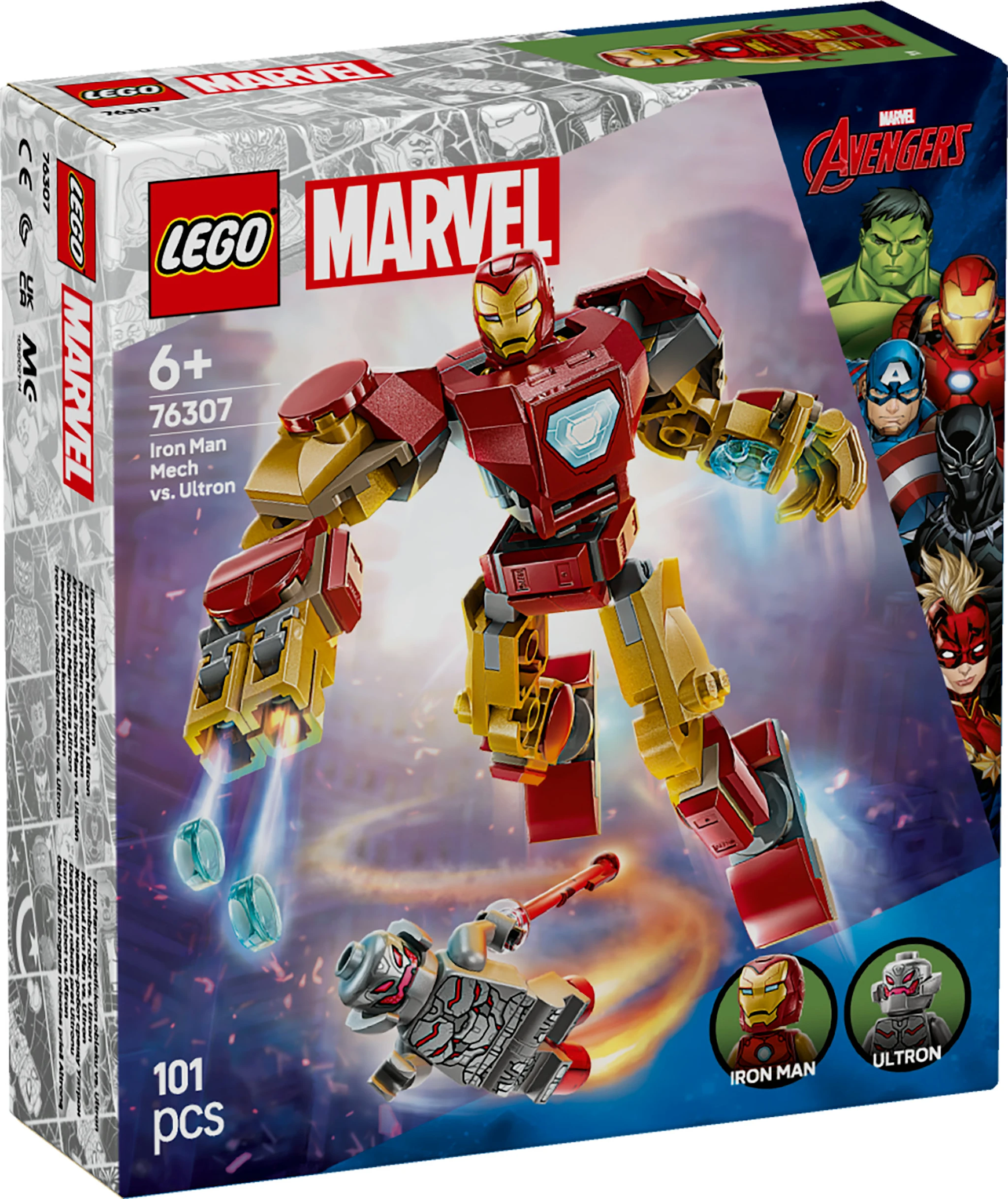 Tuotekuva ille Iron Man ‑robotti vastaan Ultron LEGO® Super Heroes (76307)