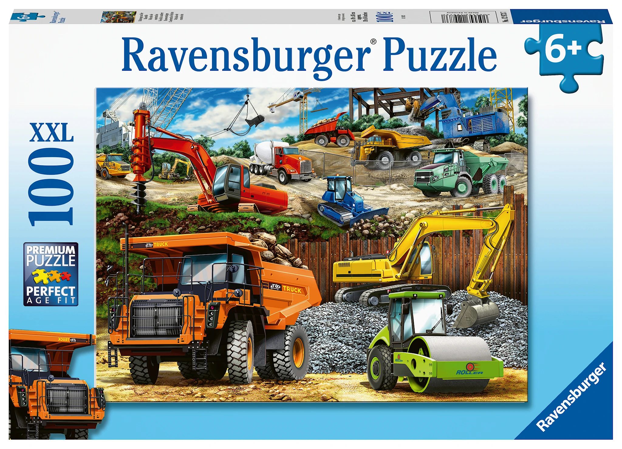 Produktbild för Byggfordon Pussel 100 bitar Ravensburger