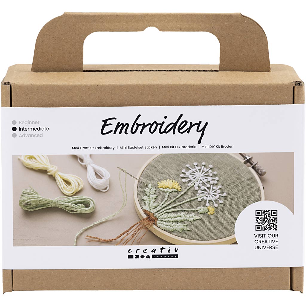 DIY Kit Broderi Väggdekoration dusty green Creativ Company