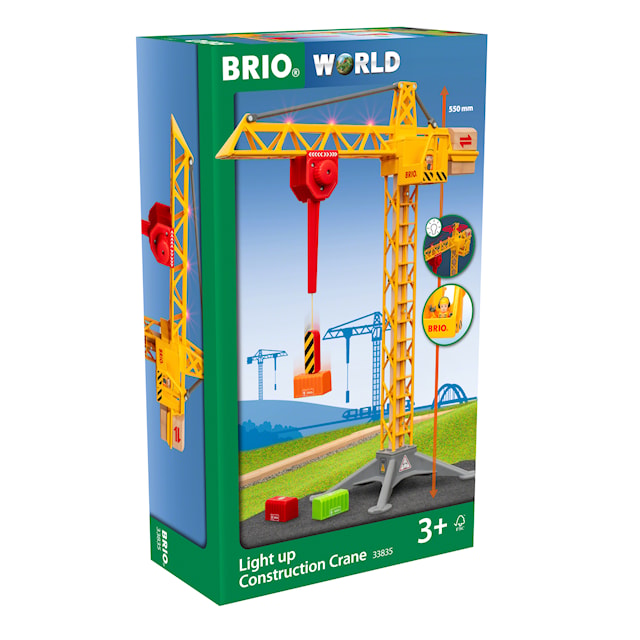 Produktbild 2 för Byggkran med Lampor, Light Up Construction Crane, Brio