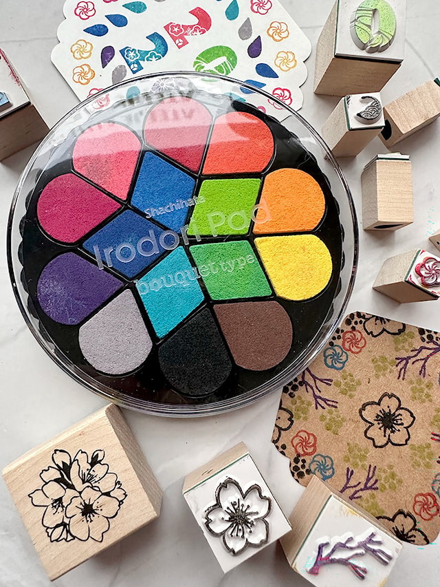 Produktbild 2 för Irodori stämpelset Bouquet Artline