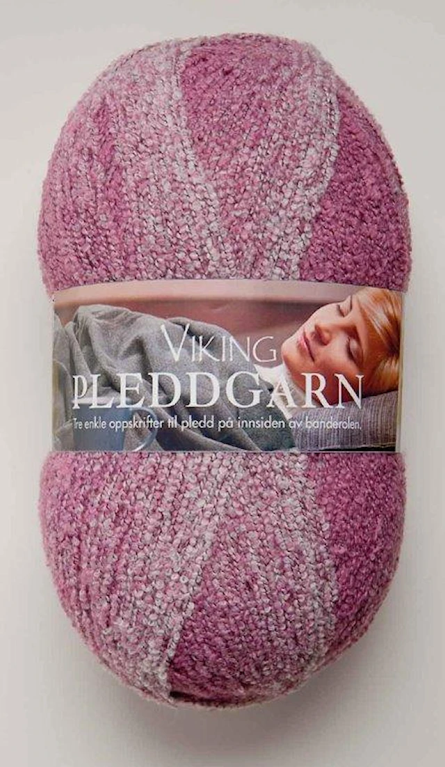 Pleddgarn Garn Akrylmix 350 g Ljusrosa 765 Viking Garn