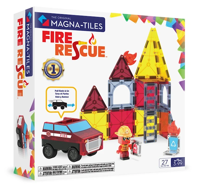 Magna-Tiles Brandräddning Magnetiska Byggklossar 27 Bitar