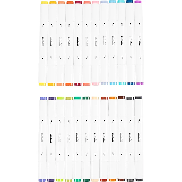 Markers Tusch Dubbelspets 24-pack Creativ Company