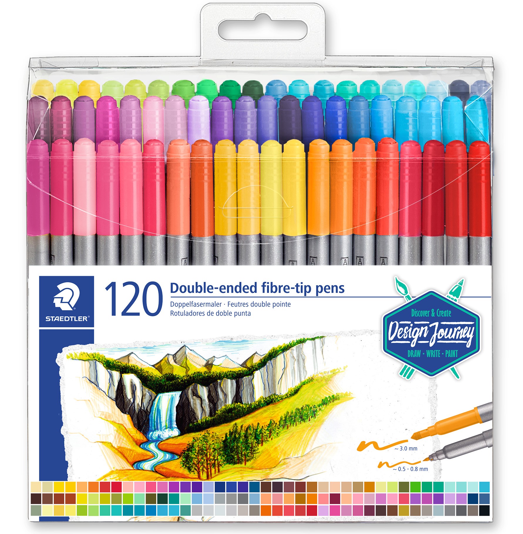 Fiberspetspenna Dubbel 120-p Design Journey Staedtler