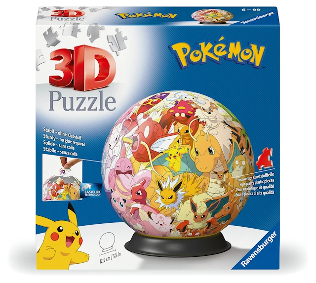 3D-pussel Pokémon Multicharacter 72 bitar, Ravensburger
