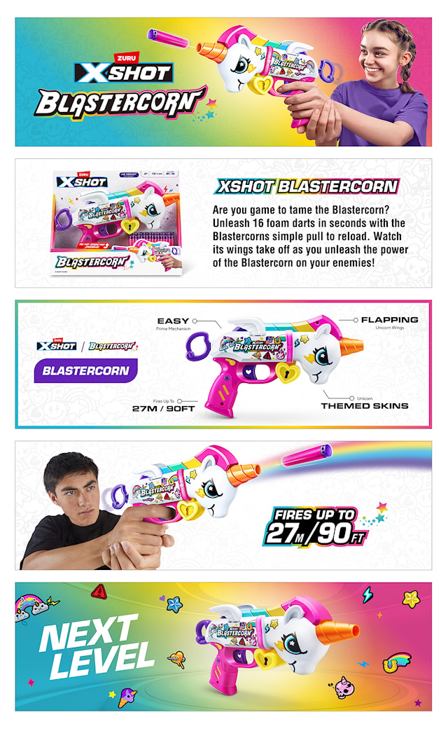 Produktbilde 6 for Blastercorn Unicorn Heartbreaker X-Shot