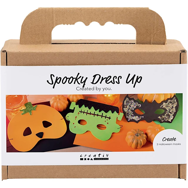 Askartelusetti Mini Kummituspuku, Maskit, halloweenvärit, 1 pkk/ 1 pkt