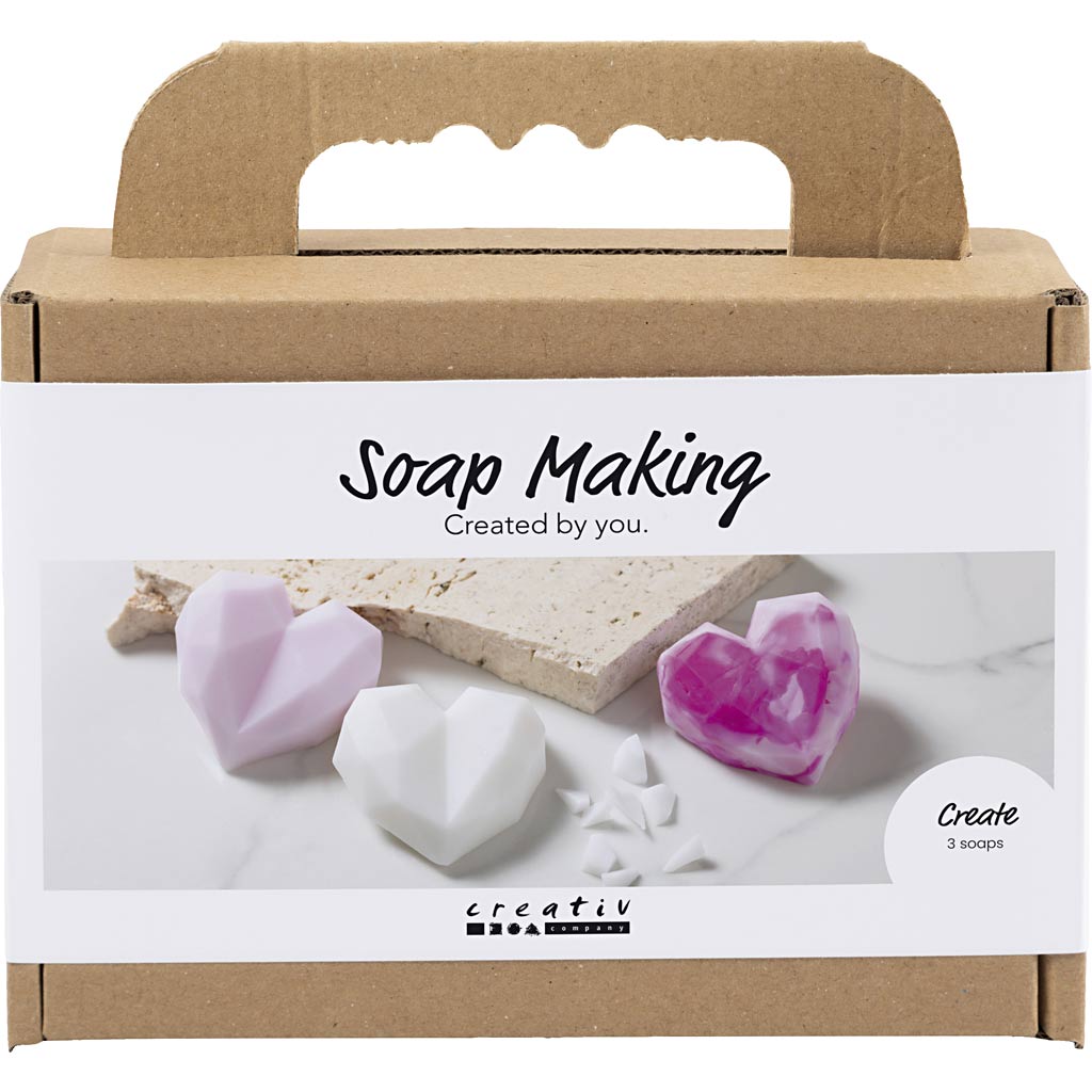 Mini DIY Kit Tvåltillverkning, Hjärtan, rosa, 1 förp.
