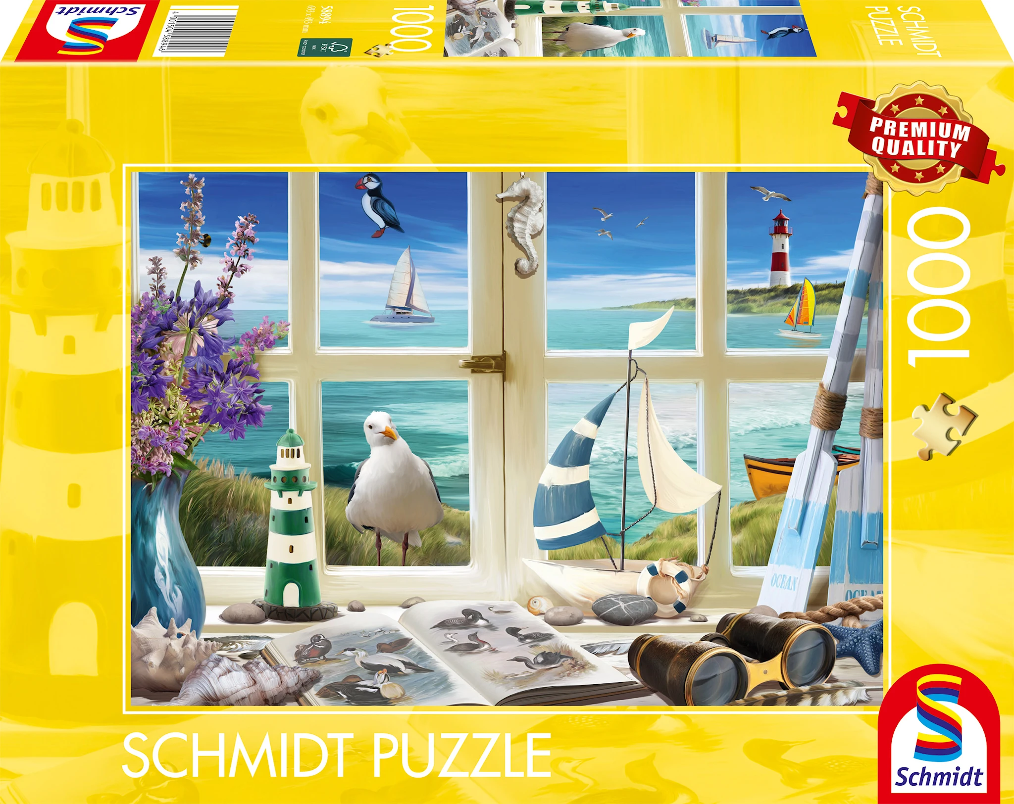 Produktbilde for Study By The Sea Puslespill 1000 Brikker Schmidt