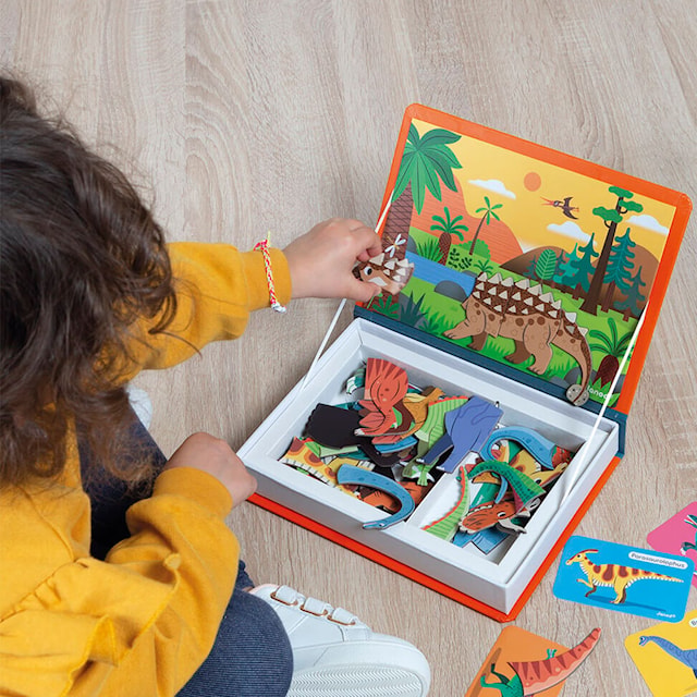 Produktbilde 3 for Magneti'book Dinosaurer 40 Brikker Janod