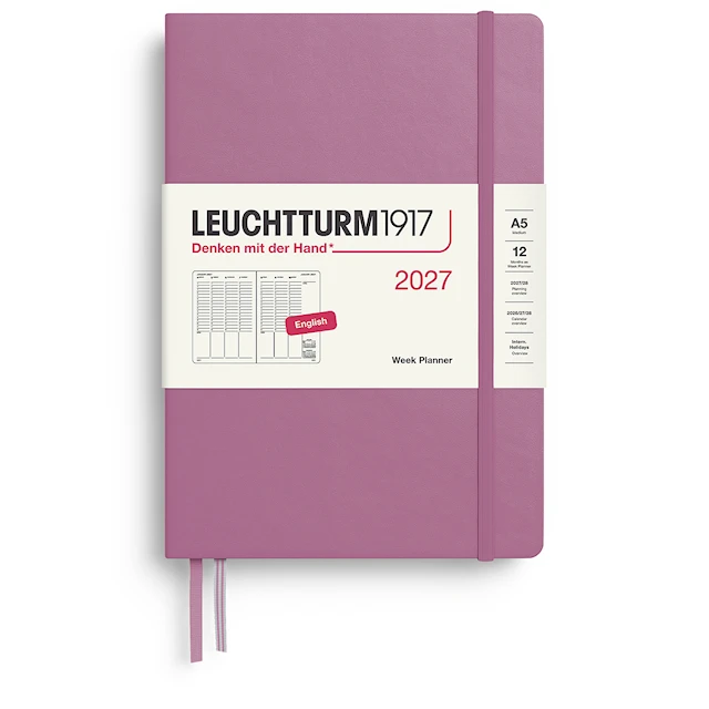 Week PLANNER 2027 A5 Hard Dusty Rose Leuchtturm1917