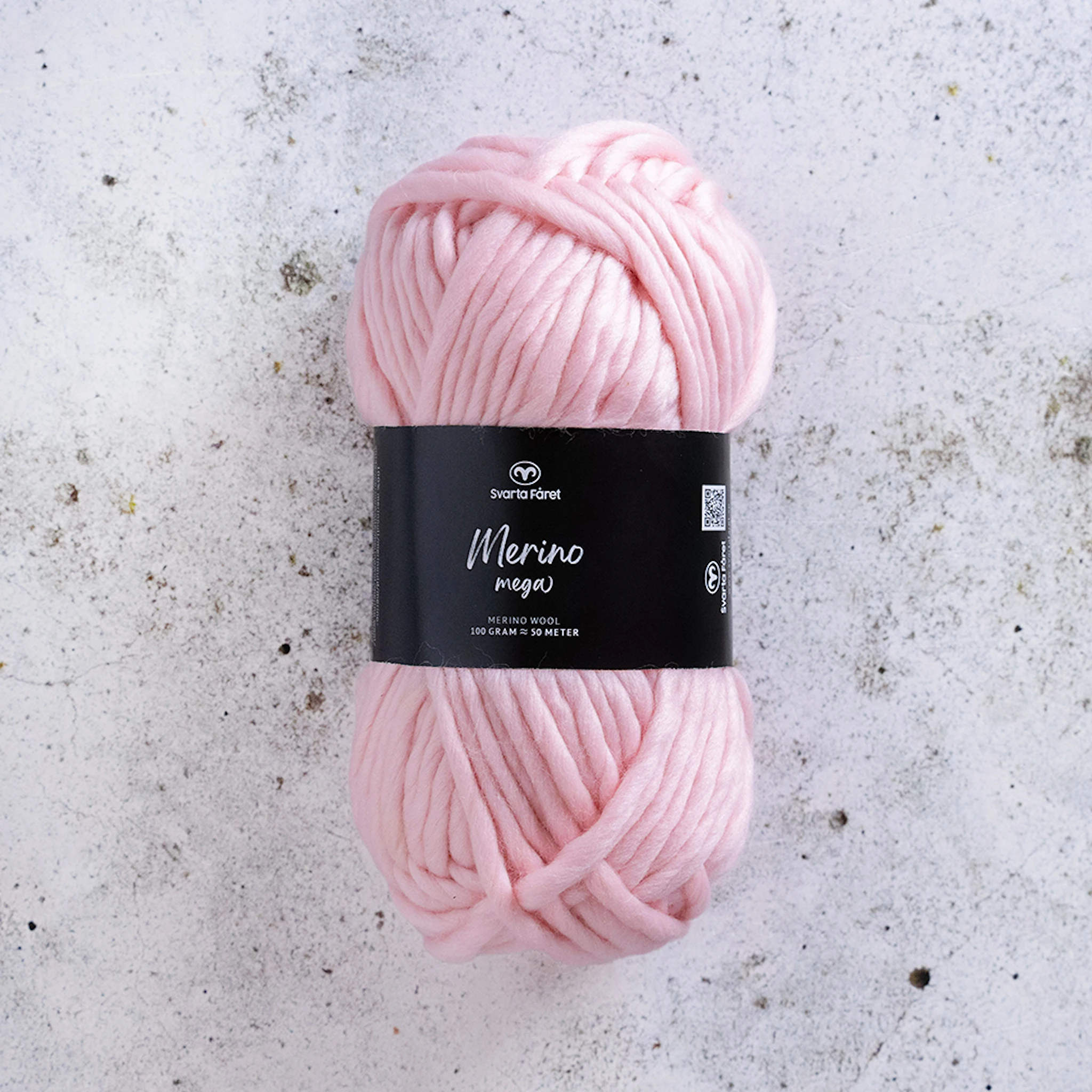 Produktbild för Merino Mega Merino garn 100 gr Svarta Fåret