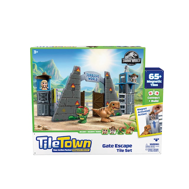 Produktbilde 1 for Jurassic World Magnetic Play Tile Town