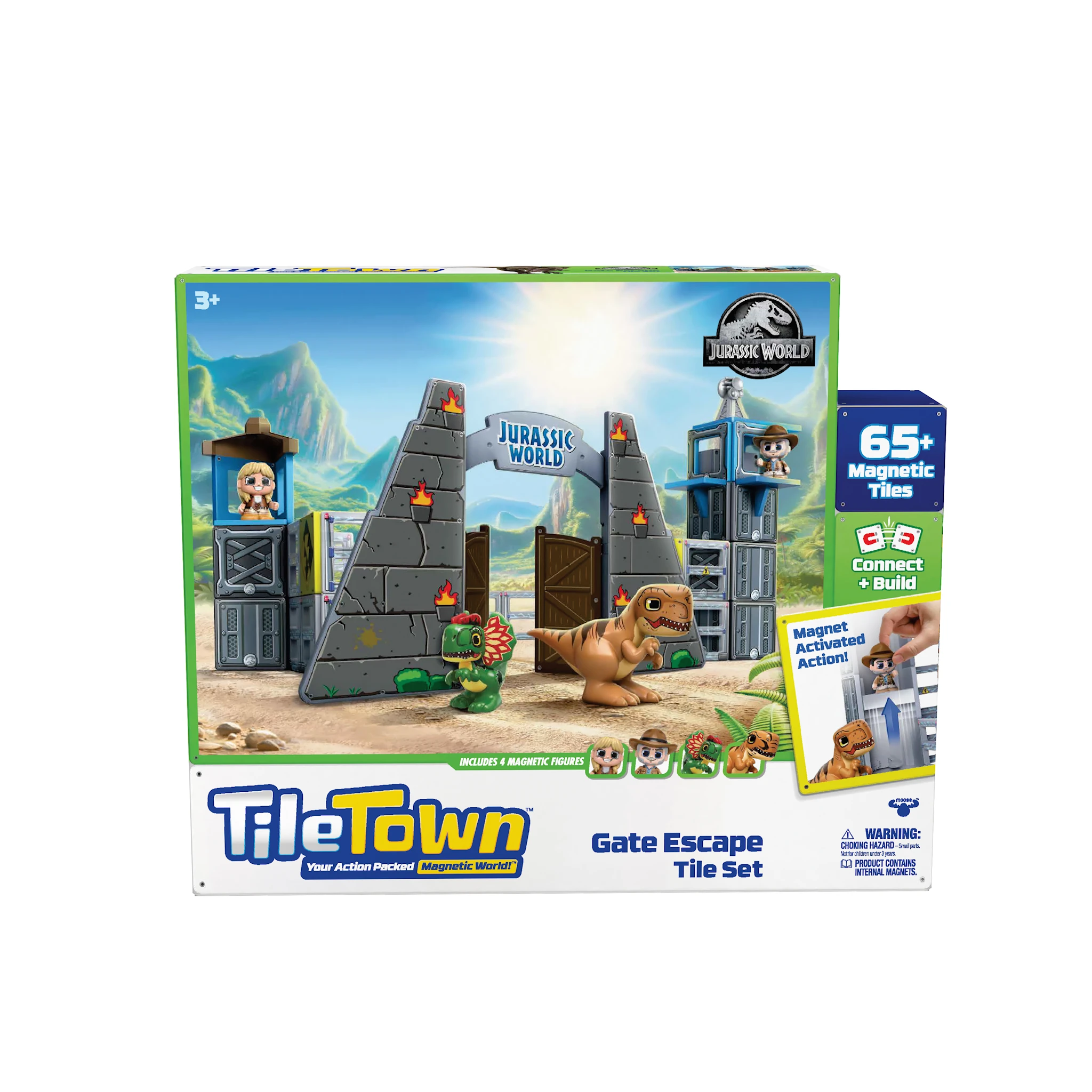 Produktbild för Jurassic World Magnetlek Tile Town