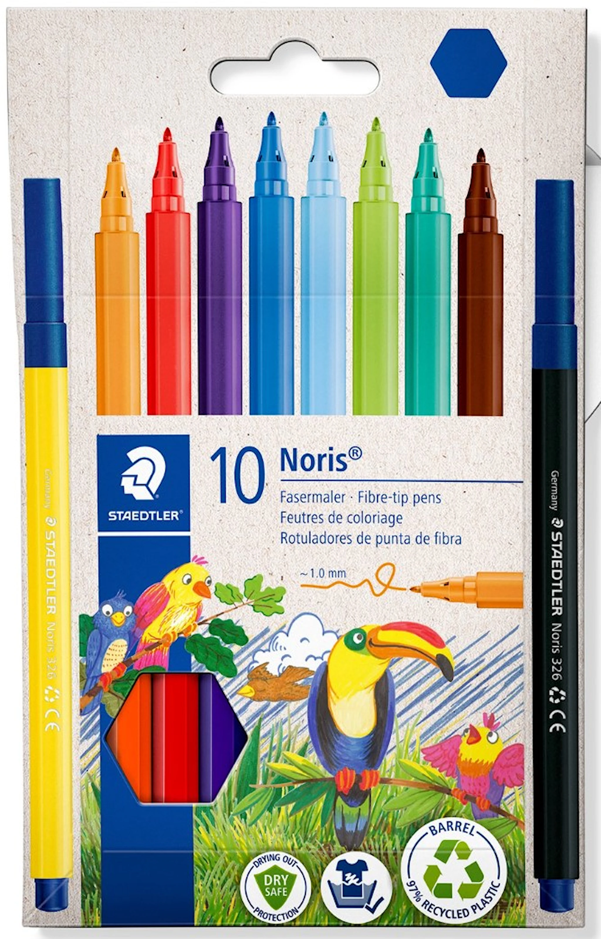 Tuotekuva ille Noris-kuitukynät 10 kpl Kotelo Staedtler