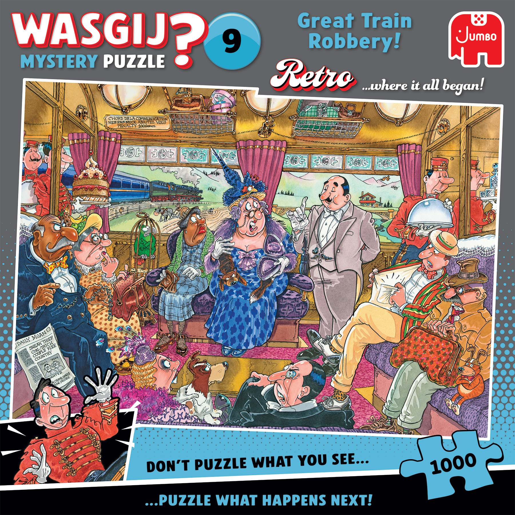 Wasgij Retro Mystery 9 Great Train Robbery! Pussel 1000 bitar