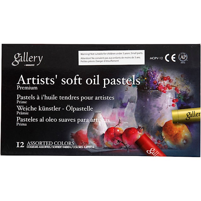 Produktbilde 2 for Gallery Oljepastell Premium, L: 7 cm, tykkelse 10 mm, ass. farger, 12 stk./ 1 pk.