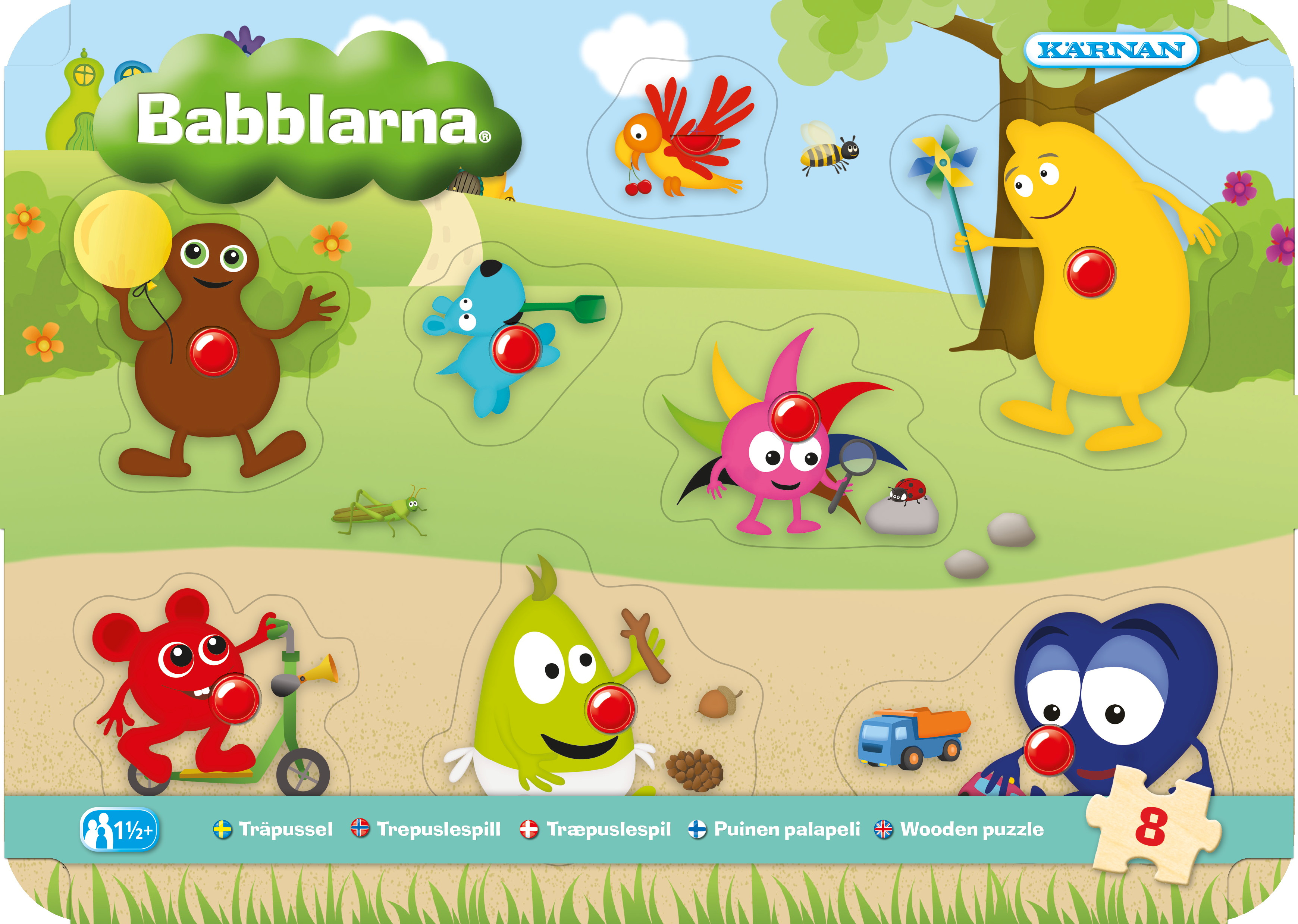 Knoppussel Babblarna 8 bitar, Kärnan