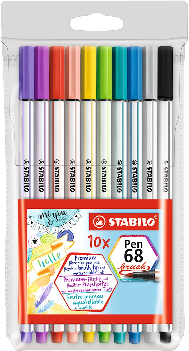 Pen 68 Brush 10-pack STABILO
