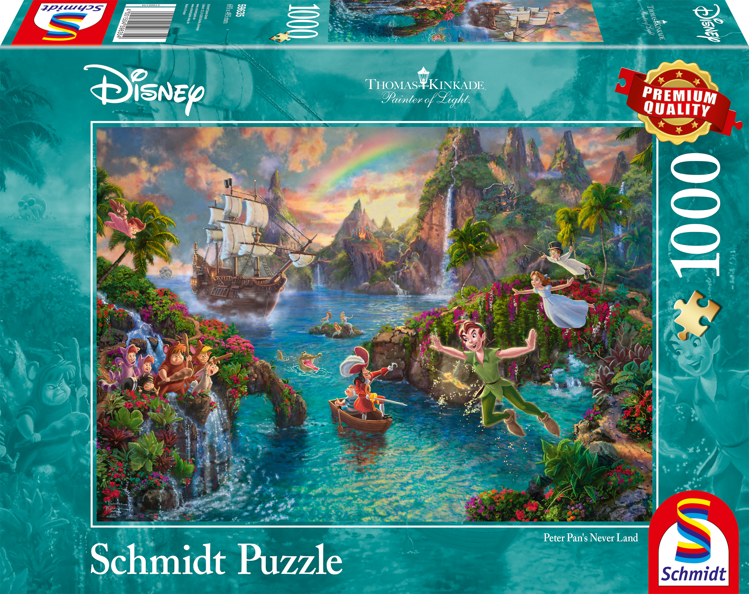 Disney Peter Pan Thomas Kinkade Pussel 1000 bitar Schmidt