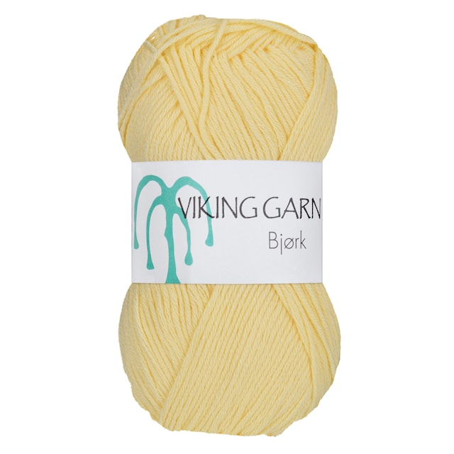Bjørk 50 g Lys gul 543 Viking Garn