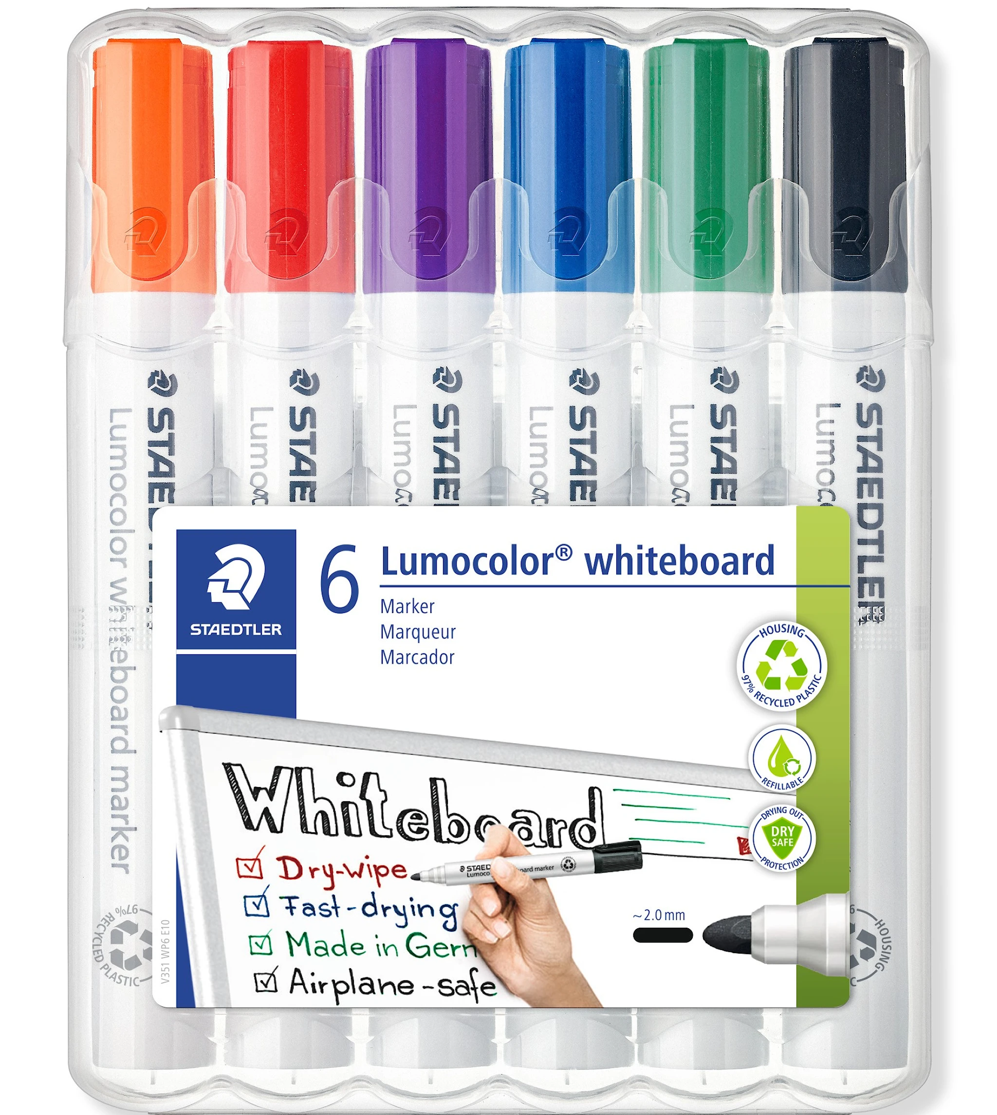 Tuotekuva ille Staedtler Lumocolor -taulutussit, 6 kpl