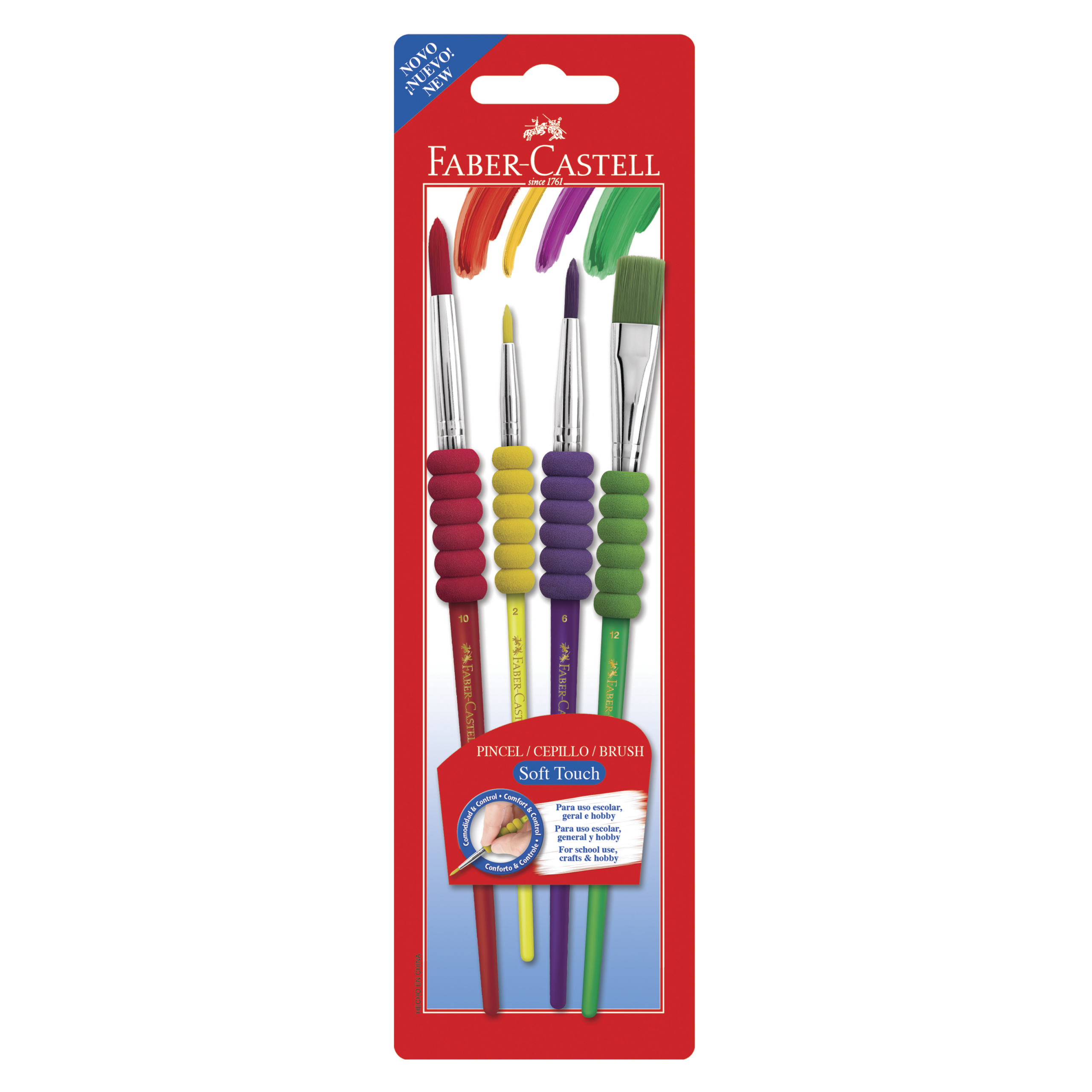 Faber-Castell Pensel-set, Soft Grip, 4 penslar