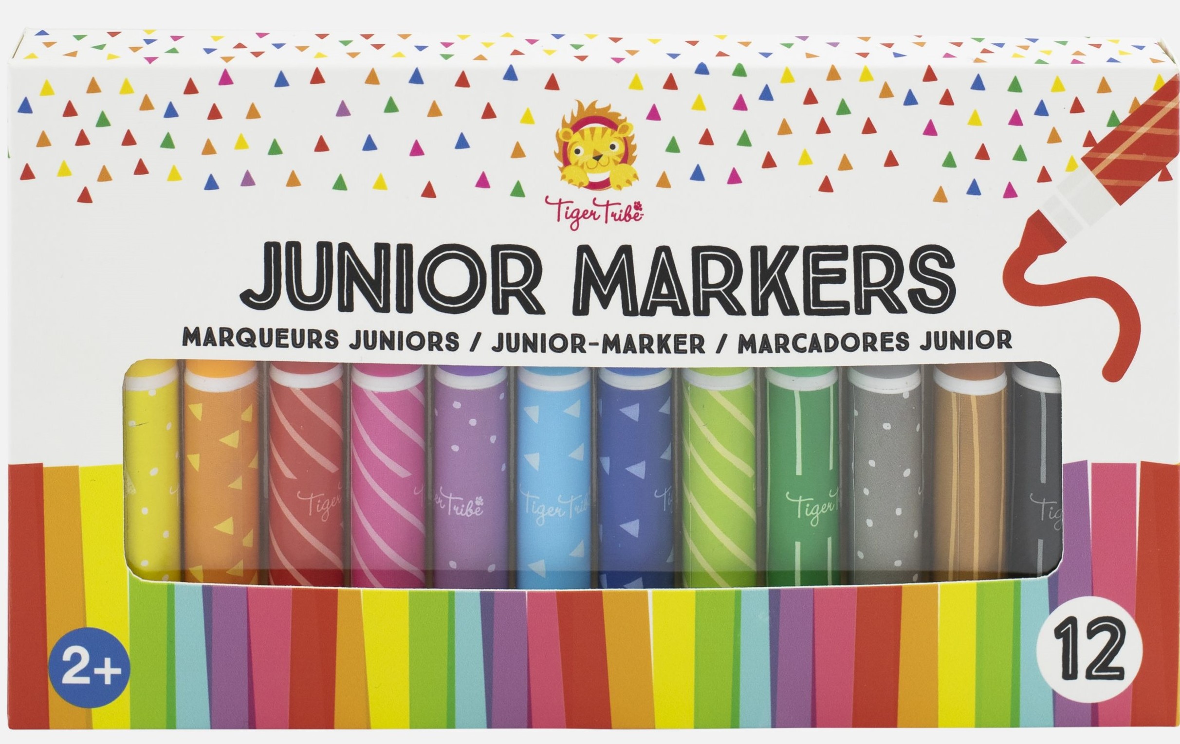Tuschpennor Junior från 2 år 12-pack Tiger Tribe