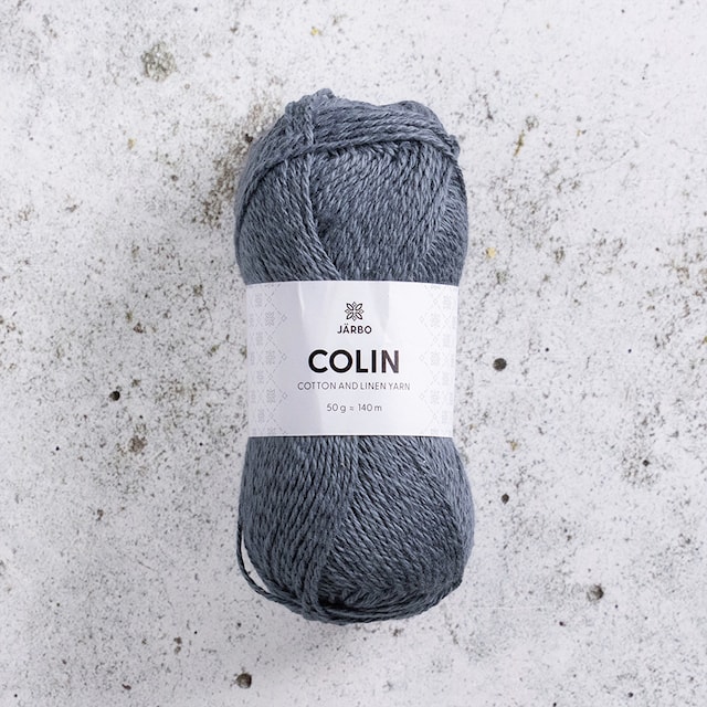 Nya Colin bomull lin miks 50 gr Grey Steel 134 Järbo