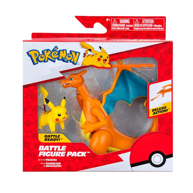 Charizard ja Pikachu -figuurit, 2 kpl Pokémoneja