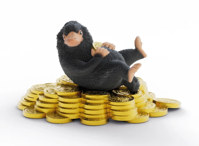 Schleich Niffler with gold