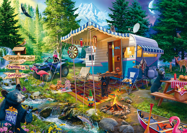 Tuotekuva 2 - Palapeli Caravanning in the mountains 1000 palaa Schmidt