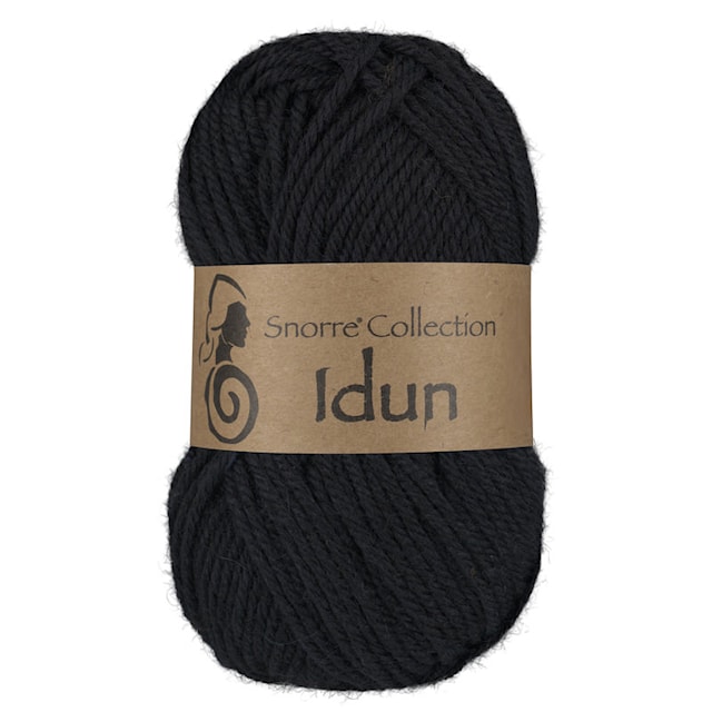 Idun Ull, Alpaca mix 50 gr Svart 603 Viking Snorre