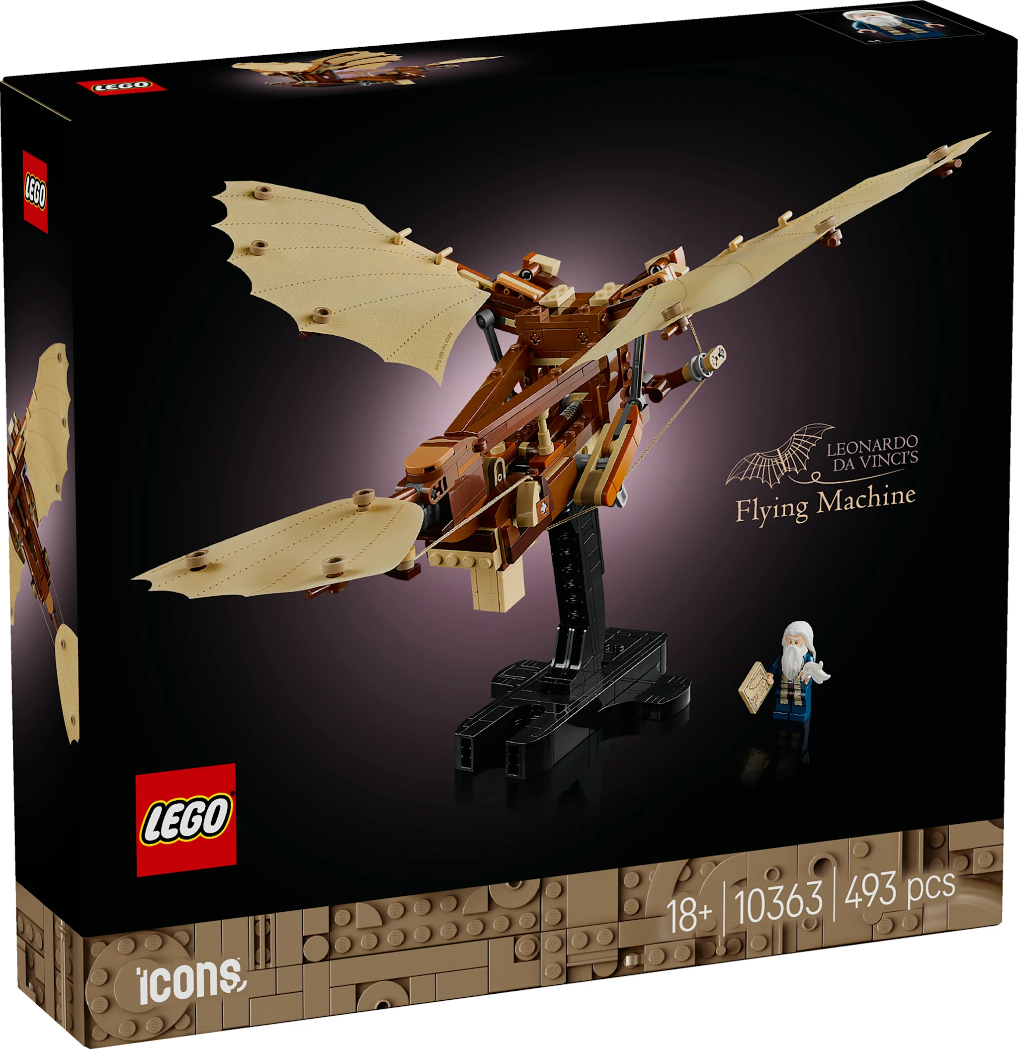 Produktbilde for Leonardo da Vincis flymaskin LEGO® Icons (10363)