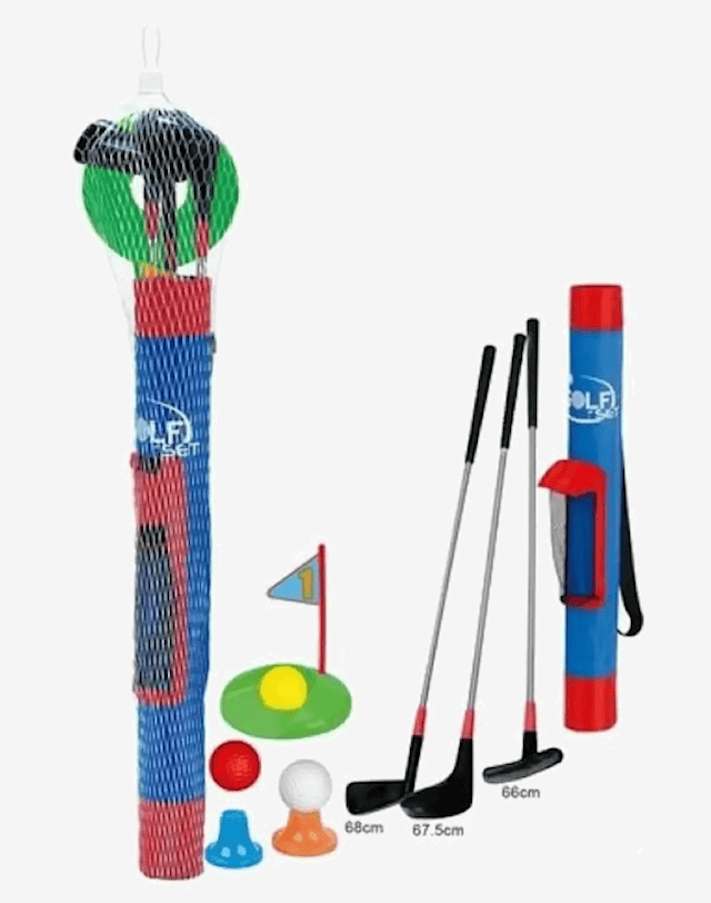 Golfbag med 3 Klubbor och Tillbehör