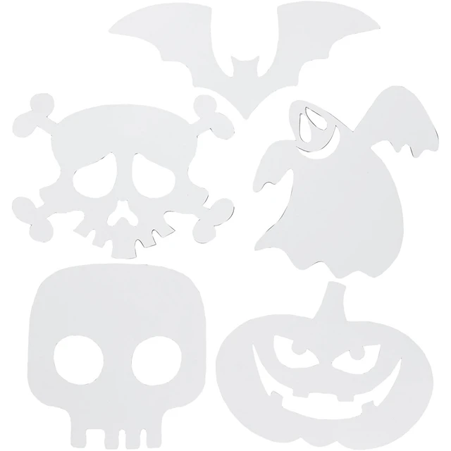 Halloween figurer 5 olika design 25x17 cm omålade 16-pack