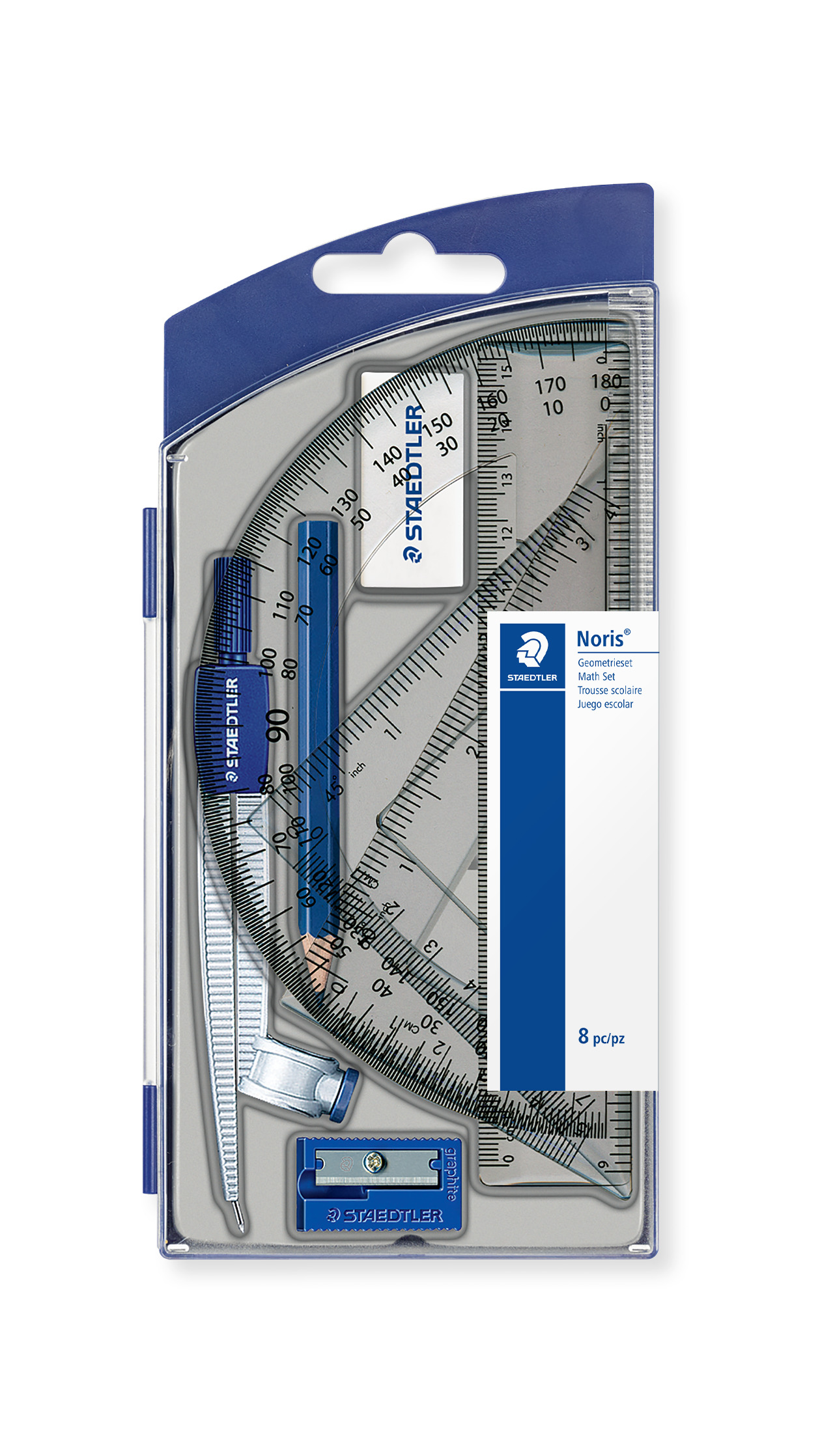 Geometriset med passare 8 delar Staedtler