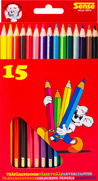 Träfärgpennor 15 Pack Sense