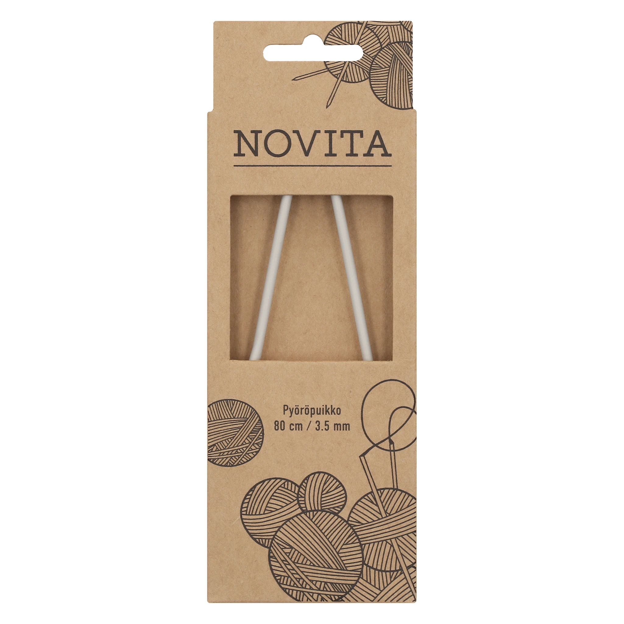 Produktbild för Rundstickor 80 cm Novita
